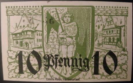 Реверс банкноты 10 fenigów (Niemcy) 1920