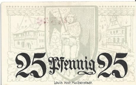 Реверс банкноты 25 пфеннигов (Германия) 1920 года