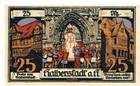 Реверс банкноты 25 пфеннигов (Германия) 1921 года