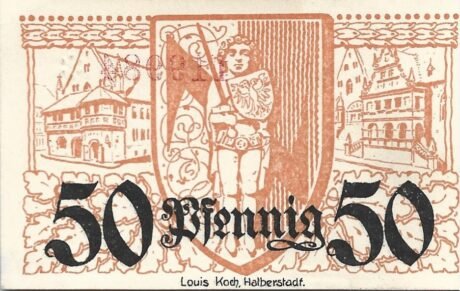 Реверс банкноты 50 fenigów (Niemcy) 1920