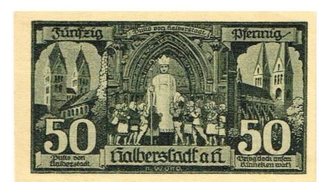 Реверс банкноты 50 fenigów (Niemcy) 1921