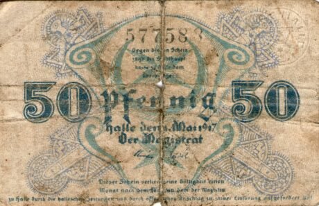 Аверс банкноты 50 пфеннигов (Германия) 1917 года