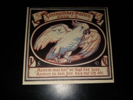 Реверс банкноты 50 fenigów Zoologischer Garten (Niemcy) 1922