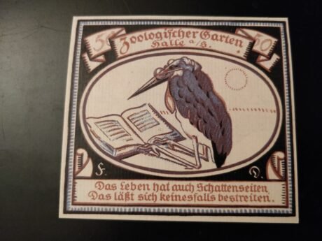 Реверс банкноты 50 fenigów Zoologischer Garten (Niemcy) 1922