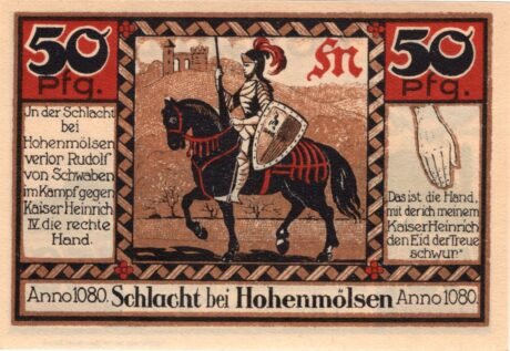 Реверс банкноты 50 fenigów (Niemcy)