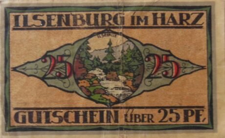 Реверс банкноты 25 fenigów (Niemcy) 1920