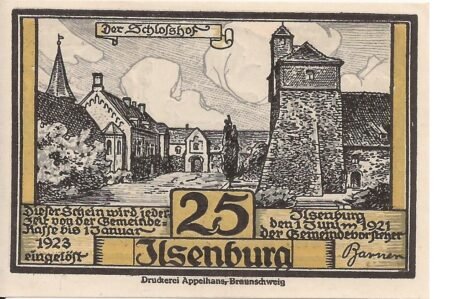 Аверс банкноты 25 fenigów (Niemcy) 1921