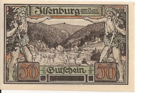 Реверс банкноты 50 fenigów (Niemcy) 1921