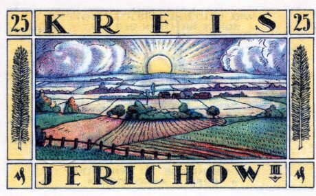 Реверс банкноты 25 fenigów (Niemcy) 1921