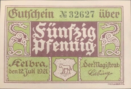 Аверс банкноты 50 fenigów (Niemcy) 1921