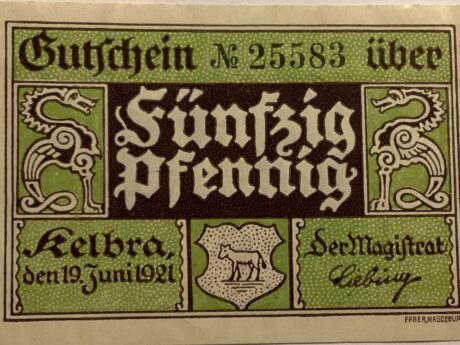 Аверс банкноты 50 пфеннигов (Германия) 1921 года