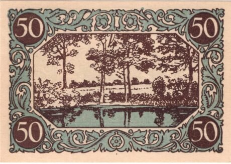 Реверс банкноты 50 пфеннигов (Германия) 1920 года