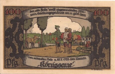 Реверс банкноты 100 fenigów (Niemcy) 1921