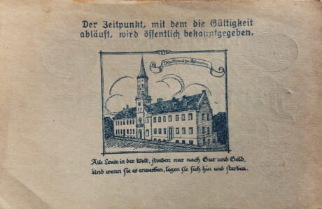 Реверс банкноты 50 fenigów (Niemcy) 1920