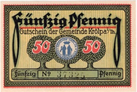 Аверс банкноты 50 fenigów (Niemcy) 1921
