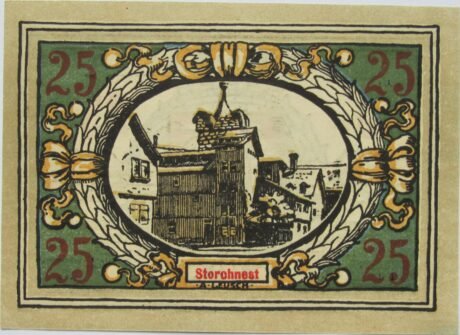 Реверс банкноты 25 fenigów (Niemcy) 1921