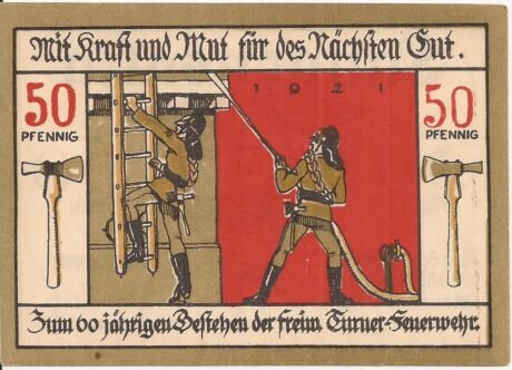 Реверс банкноты 50 fenigów (Niemcy) 1921