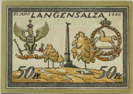 Реверс банкноты Seria bitewna 50 fenigów (Niemcy) 1921