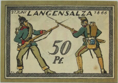 Реверс банкноты Seria bitewna 50 fenigów (Niemcy) 1921