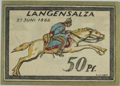 Реверс банкноты Seria bitewna 50 fenigów (Niemcy) 1921