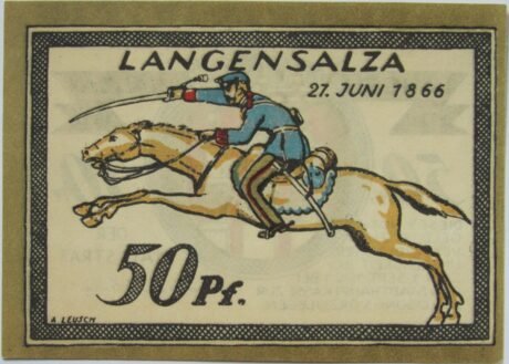 Реверс банкноты Seria bitewna 50 fenigów (Niemcy) 1921