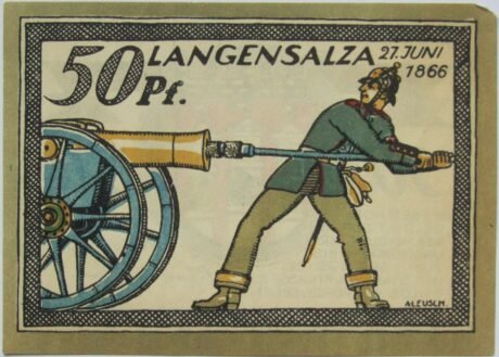 Реверс банкноты Seria bitewna 50 fenigów (Niemcy) 1921