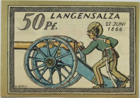 Реверс банкноты Seria bitewna 50 fenigów (Niemcy) 1921