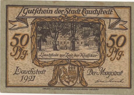 Аверс банкноты 50 fenigów (Niemcy) 1921