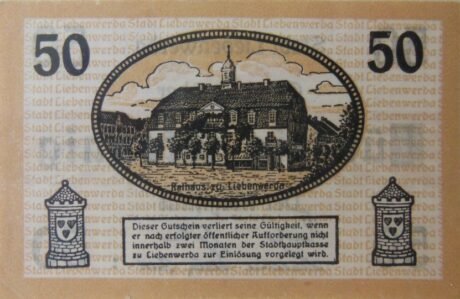 Реверс банкноты 50 пфеннигов (Германия) 1920 года