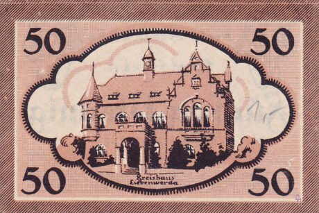 Реверс банкноты 50 fenigów (Niemcy) 1920