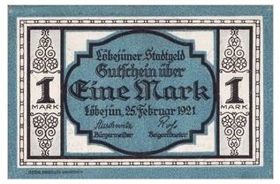 Аверс банкноты 1 marka (Niemcy) 1921