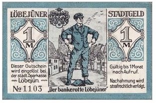 Реверс банкноты 1 marka (Niemcy) 1921