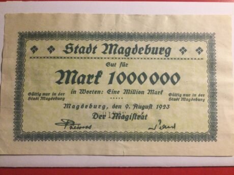 Аверс банкноты 1000000 Mark (Германия) 1923 года