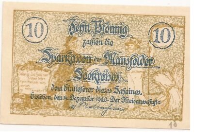 Аверс банкноты 10 Pfennig Sparkasse (Niemcy) 1920