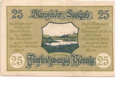 Реверс банкноты 25 Pfennig Sparkasse (Niemcy) 1920