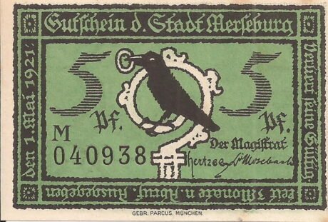 Аверс банкноты 5 fenigów (Niemcy) 1921