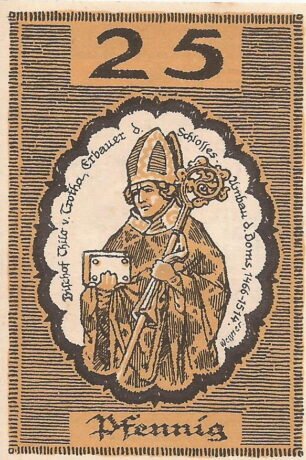 Реверс банкноты 25 fenigów (Niemcy) 1921