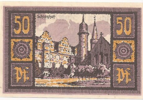 Реверс банкноты 50 fenigów (Niemcy) 1921