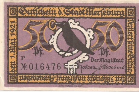 Аверс банкноты 50 fenigów (Niemcy) 1921