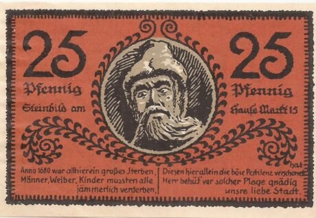 Реверс банкноты 25 fenigów (Niemcy) 1921