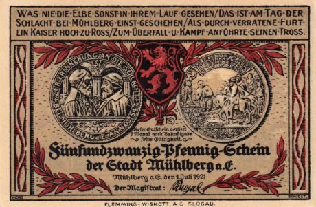 Аверс банкноты 25 fenigów (Niemcy) 1921