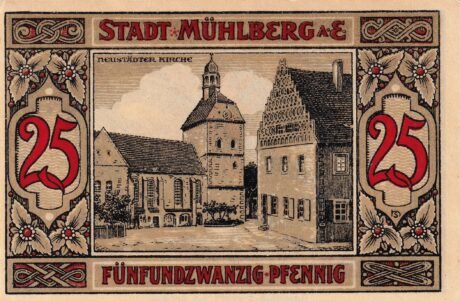 Реверс банкноты 25 fenigów (Niemcy) 1921