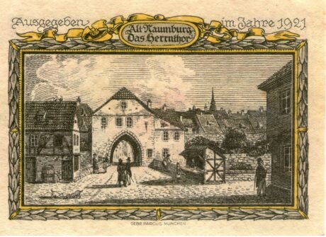 Реверс банкноты 25 fenigów (Niemcy) 1921