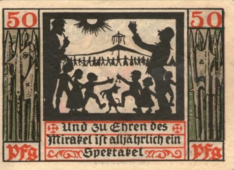 Реверс банкноты 50 fenigów (Niemcy) 1920