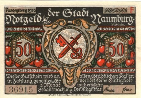 Аверс банкноты 50 fenigów (Niemcy) 1920