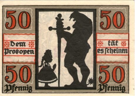 Реверс банкноты 50 fenigów (Niemcy) 1920