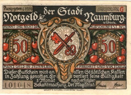 Аверс банкноты 50 fenigów (Niemcy) 1920