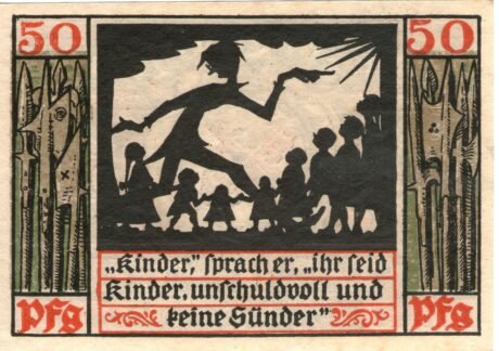 Реверс банкноты 50 fenigów (Niemcy) 1920