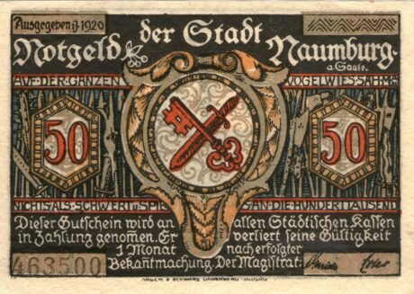 Аверс банкноты 50 fenigów (Niemcy) 1920