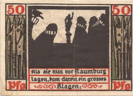 Реверс банкноты 50 fenigów (Niemcy) 1920